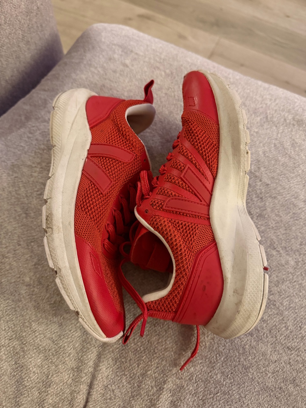 Veja Men's Red Athletic Sneakers with White Sole